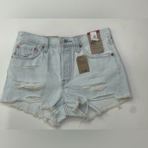 Levi's 501 Original High Rise Denim Shorts NWT Size 28